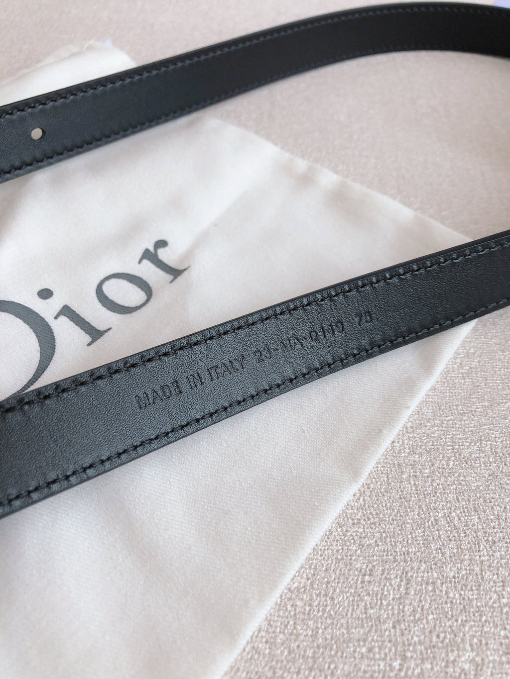 DIOR 25S BELT 20 MM IN BLACK CALFSKIN 613178