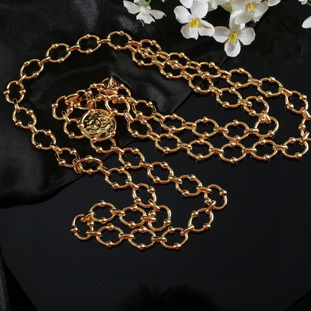 CHANEL 25S CHAIN BELT IN GOLD METAL 615891