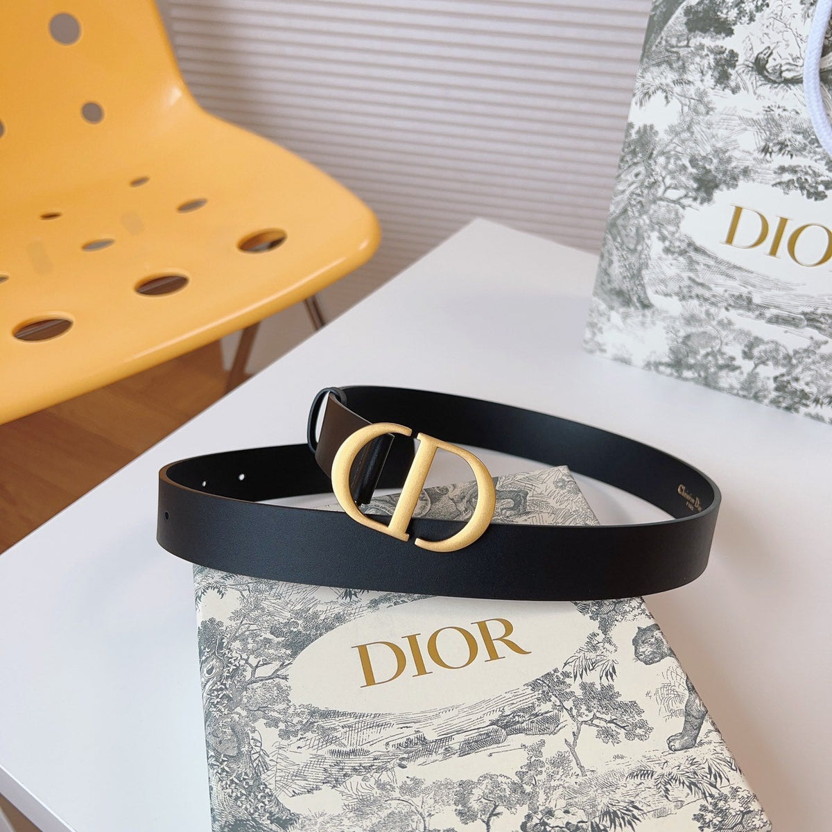DIOR 25S BELT 30 MM IN BLACK CALFSKIN 613181