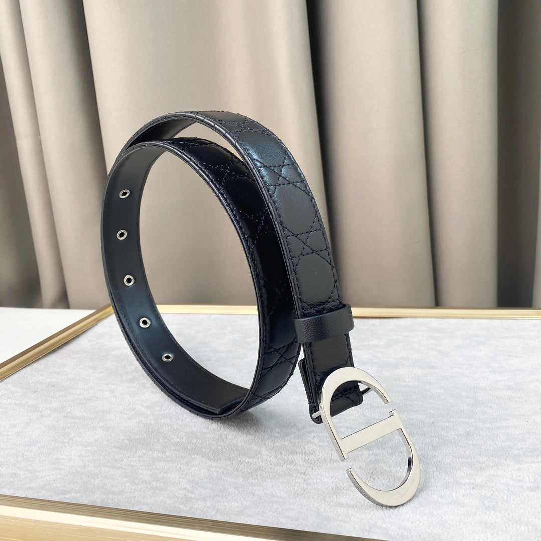 DIOR 25S BELT 30 MM IN BLACK CALFSKIN 564812