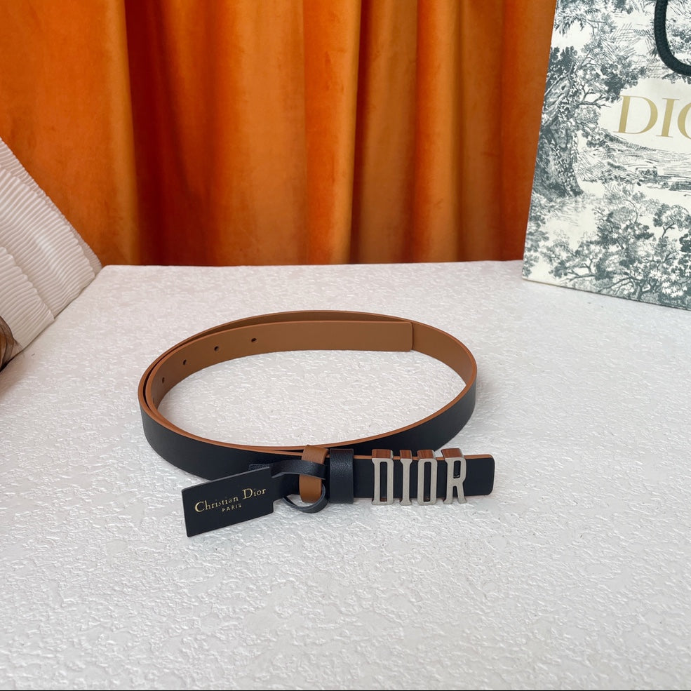 DIOR 25S BELT 20 MM IN BLACK CALFSKIN 562036