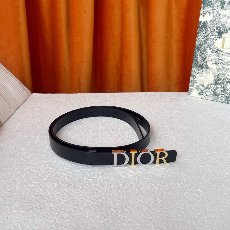 DIOR 25S BELT 20 MM IN BLACK CALFSKIN 562162
