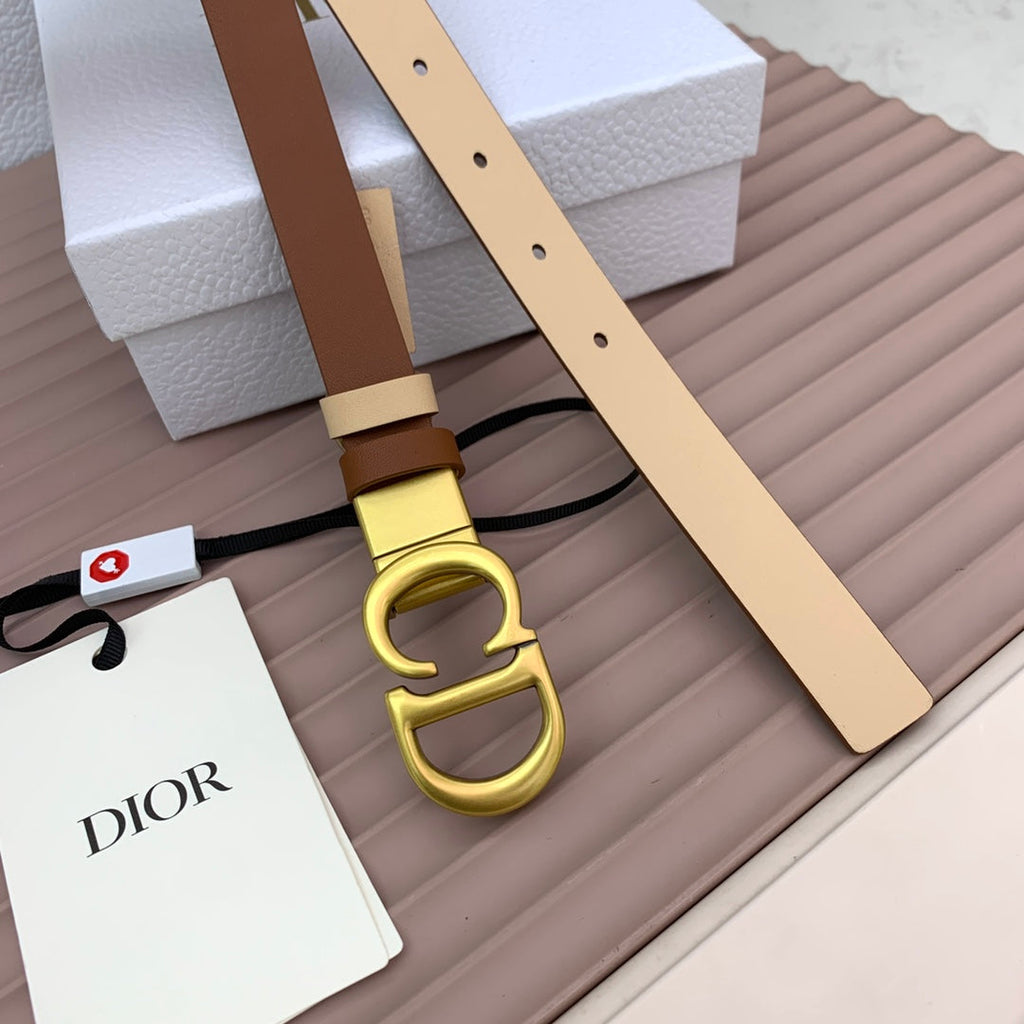 DIOR 25S BELT 20 MM IN BROWN CALFSKIN 568721