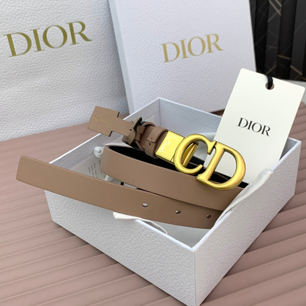 DIOR 25S BELT 20 MM IN TAN BEIGE CALFSKIN 568722