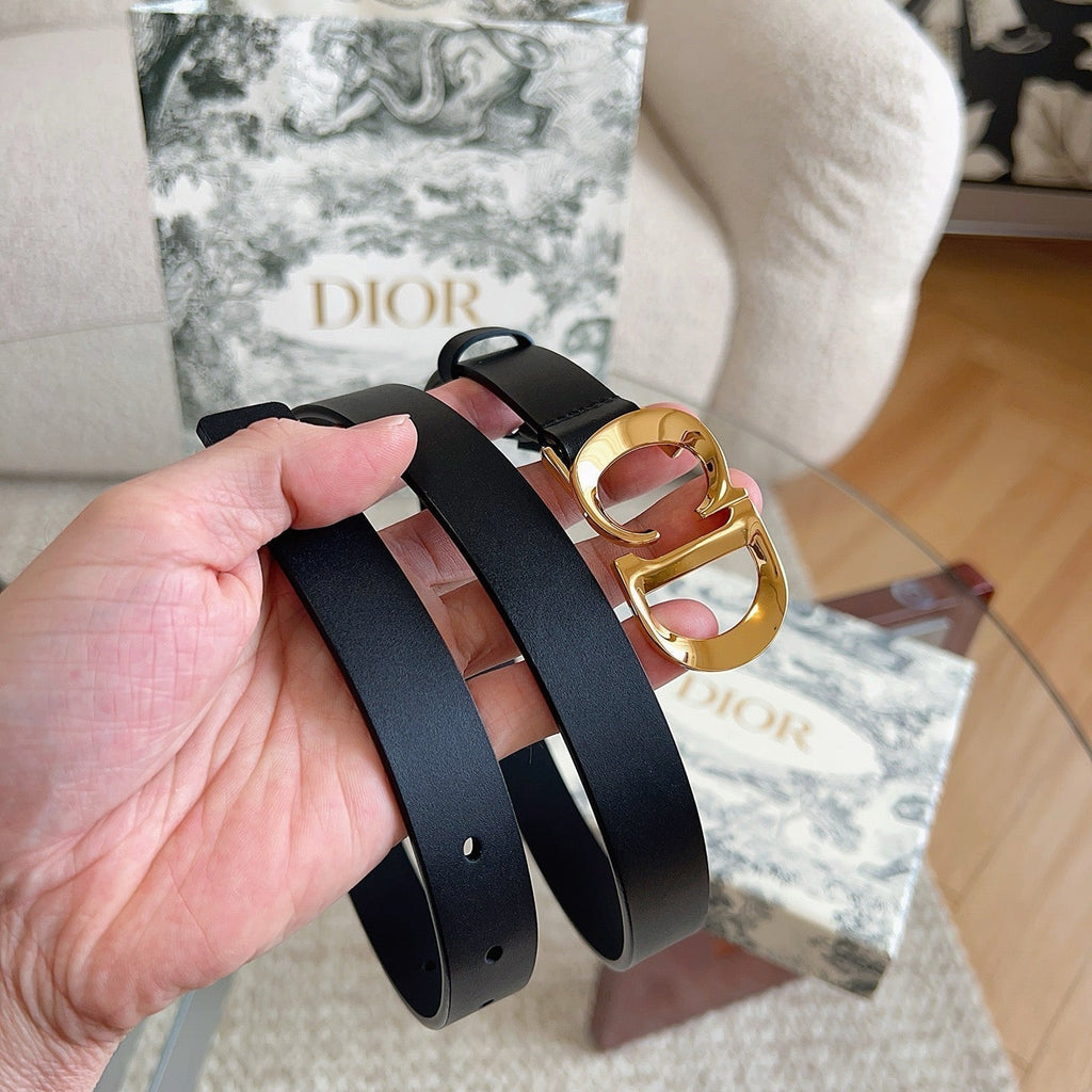 DIOR 25S BELT 20 MM IN BLACK CALFSKIN 613187